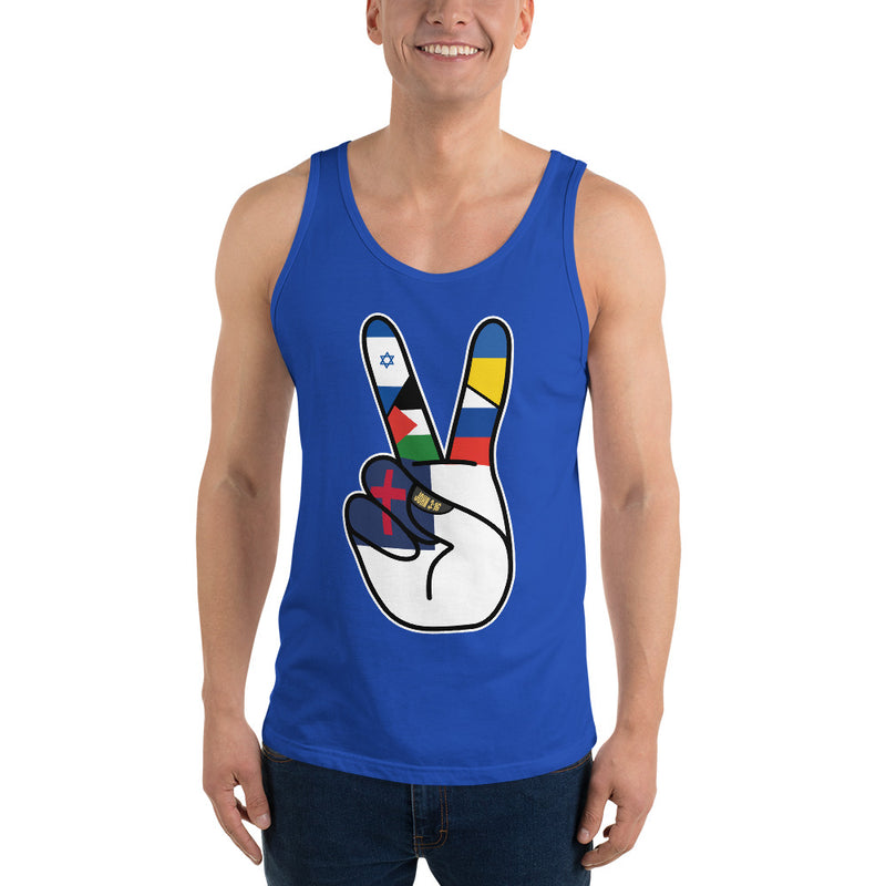 Men's Christian Flag For Peace Tank Top | best, dad, democracy, design, fabric, onlyfans, tank, top | Democracyfighterz