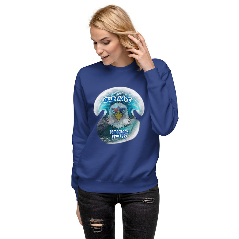 Women's Blue Wave Sweat Shirt | Democracyfighter