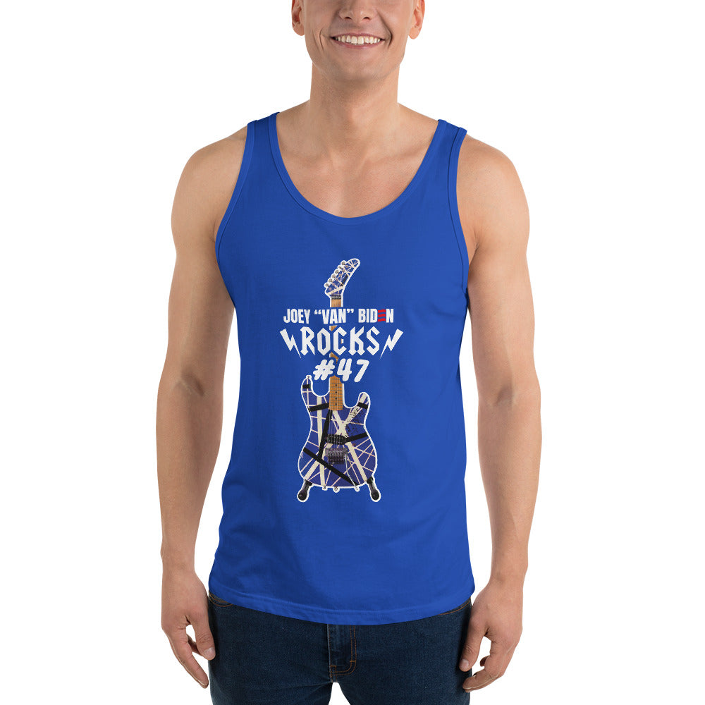 Men's Biden Rocks Tank Top | 47, dad, democracy, hat, onlyfans, potus | Democracyfighterz