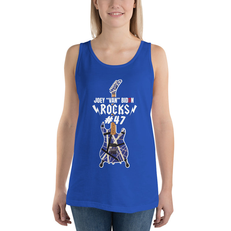 Women's Biden Rocks Tank Top | 47, dad, democracy, hat, onlyfans, potus | Democracyfighterz