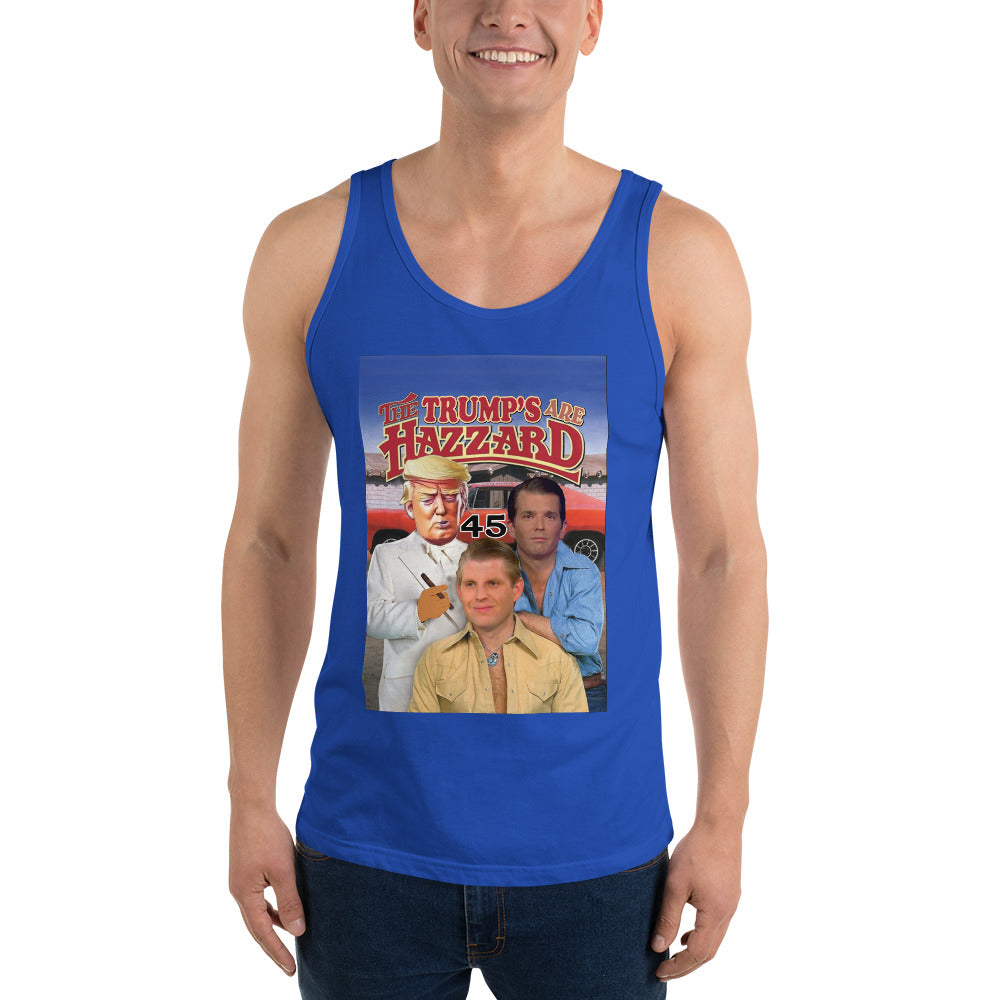 Men's Trump Hazard Tank Top | 47, dad, democracy, hat, onlyfans, potus | Democracyfighterz