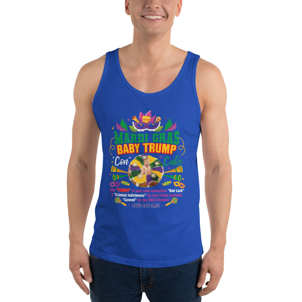 Men's Mardi Gras Baby Cake Trump Tank Top | best, cheap, dad, democracy, design, fabric, onlyfans, tank, top | Democracyfighterz