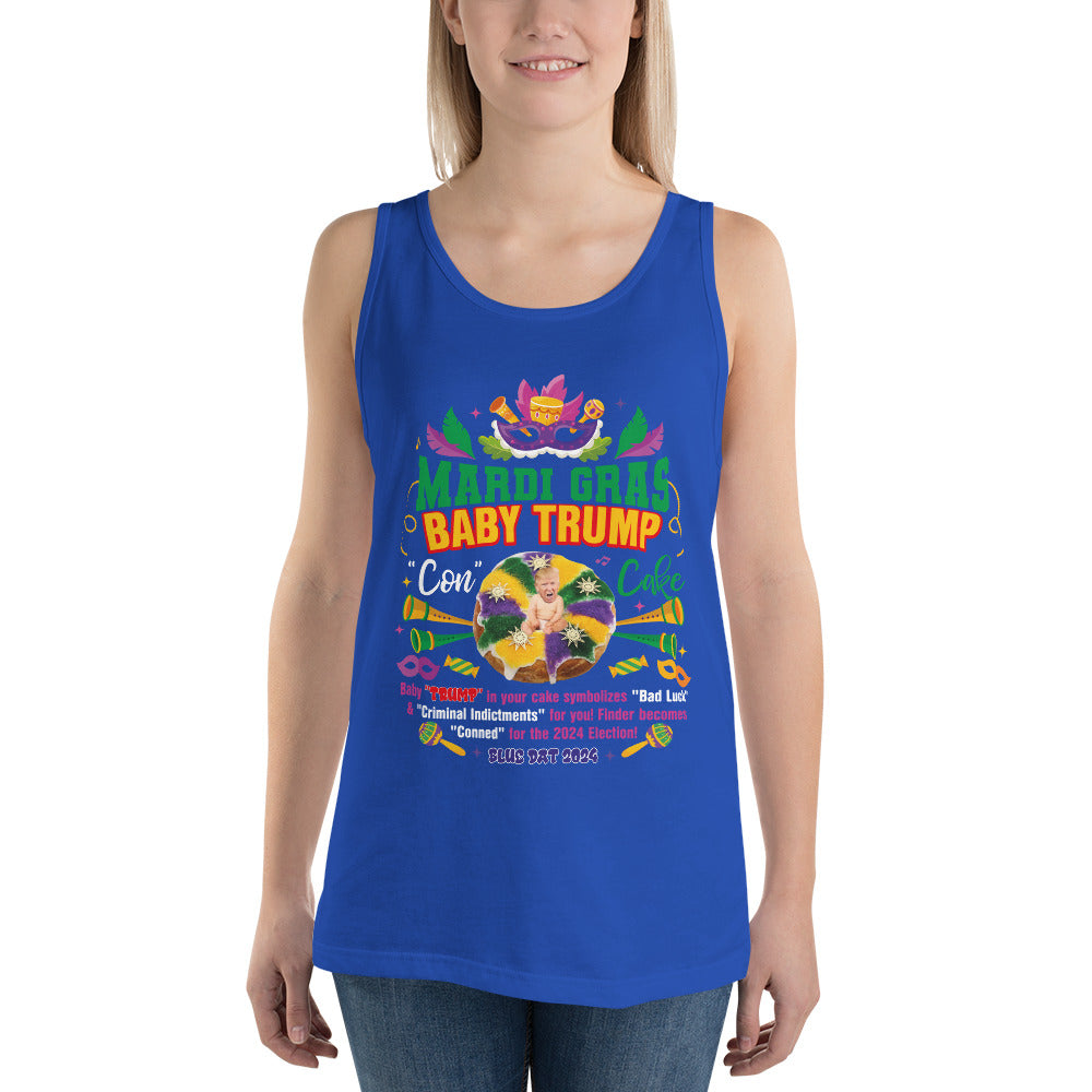 Women's Mardi Gras Baby Cake Trump Tank Top | best, cheap, dad, democracy, design, fabric, onlyfans, tank, top | Democracyfighterz