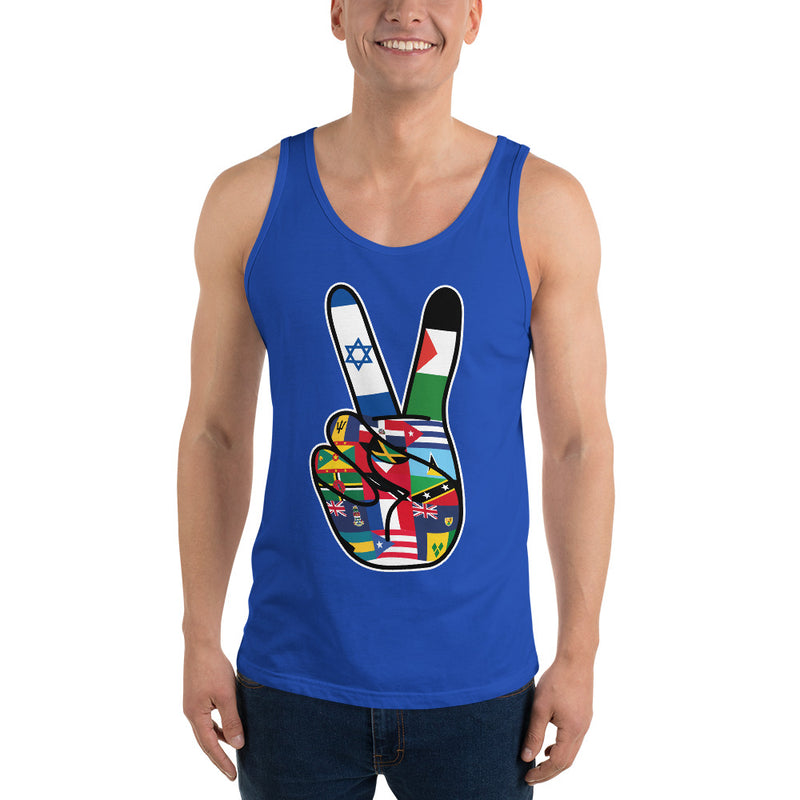 Men's Caribbean For Peace Tank Top | best, cheap, dad, democracy, design, fabric, onlyfans, tank, top | Democracyfighterz