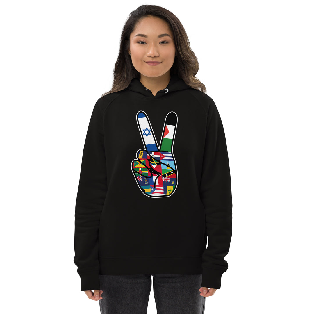 Women's Caribbean For Peace Hoodie | america, cross, gaza, hamas, israel, live, palestine, red, war | Democracyfighterz