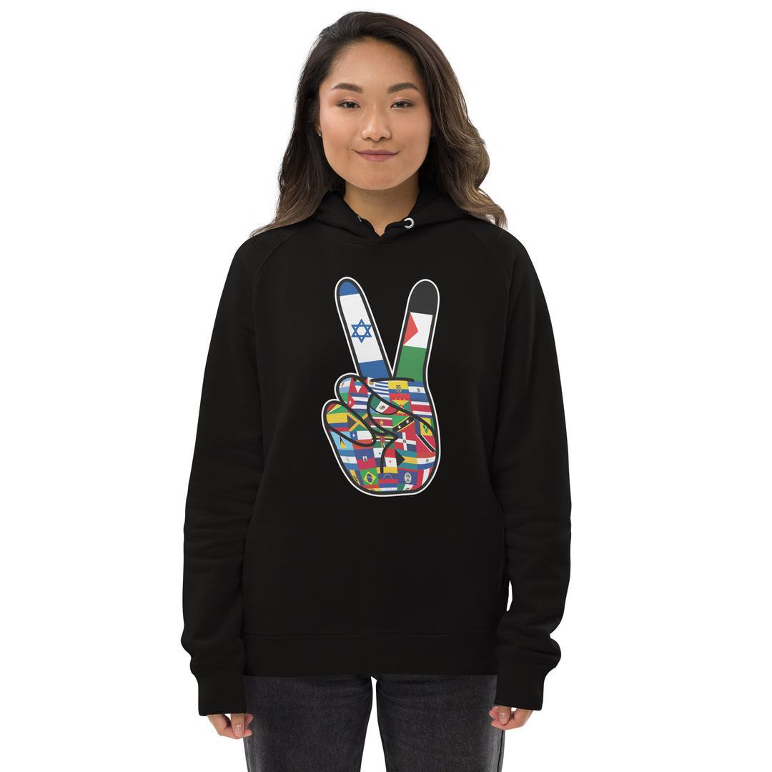 Women's Latin American For Peace Hoodie | america, cross, gaza, hamas, israel, live, palestine, red, war | Democracyfighterz