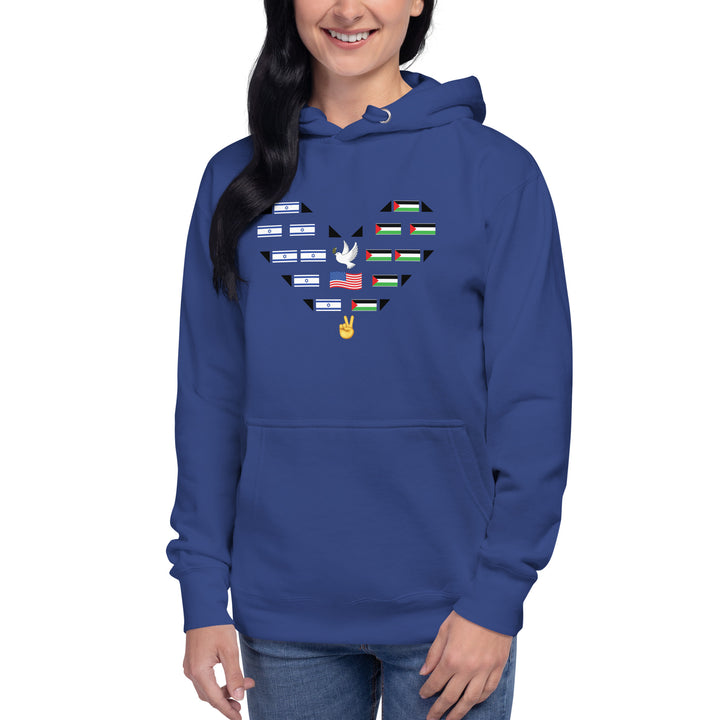Women's Flags of Peace Hoodie | African, Gaza Peace, Latin America, Palestinian | Democracyfighterz