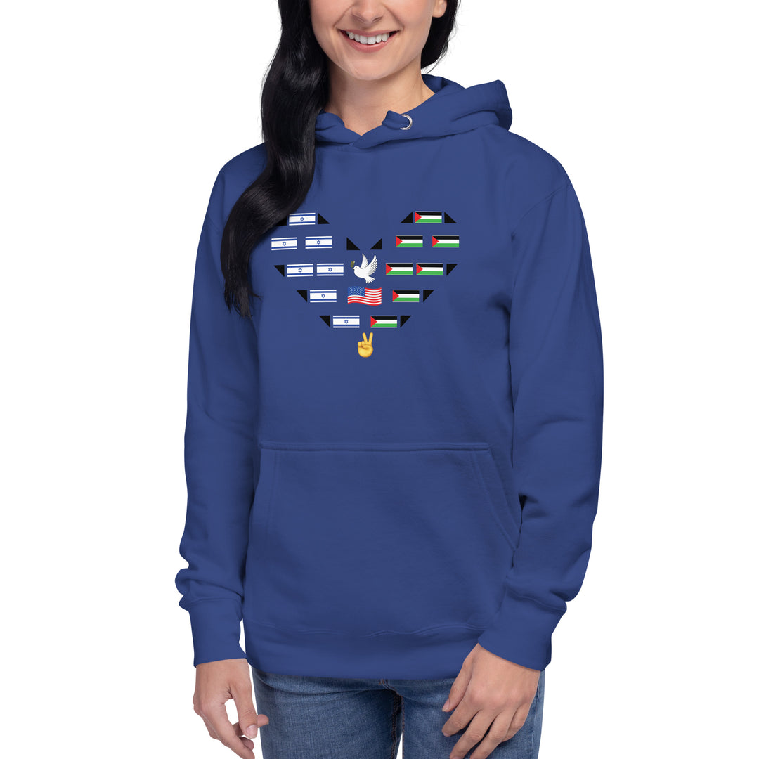 Women's Flags of Peace Hoodie | African, Gaza Peace, Latin America, Palestinian | Democracyfighterz