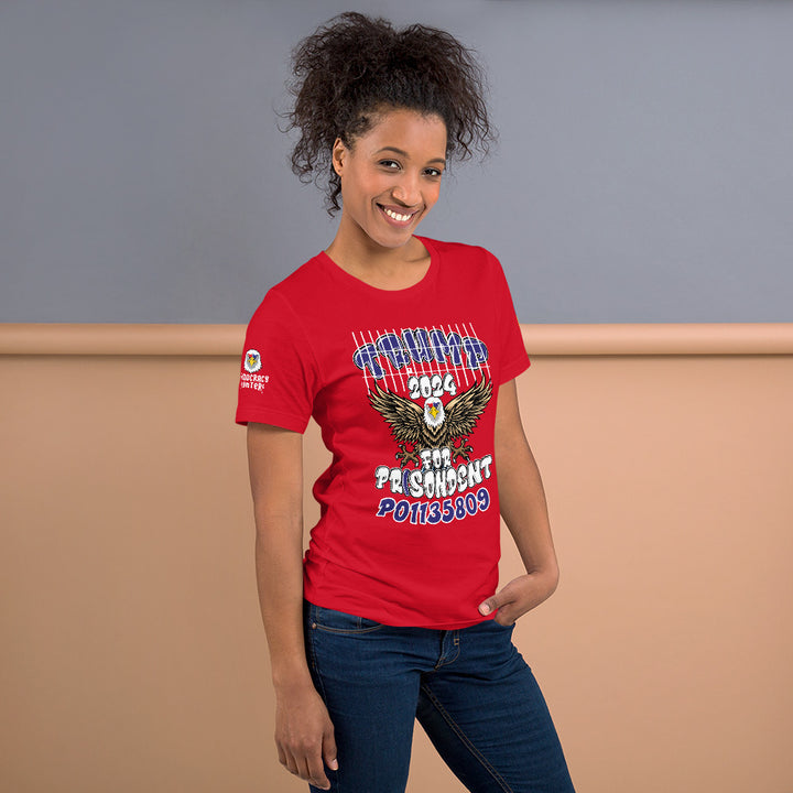 Trump 2024 For Prisodent Women's T-shirt | Democracyfighter
