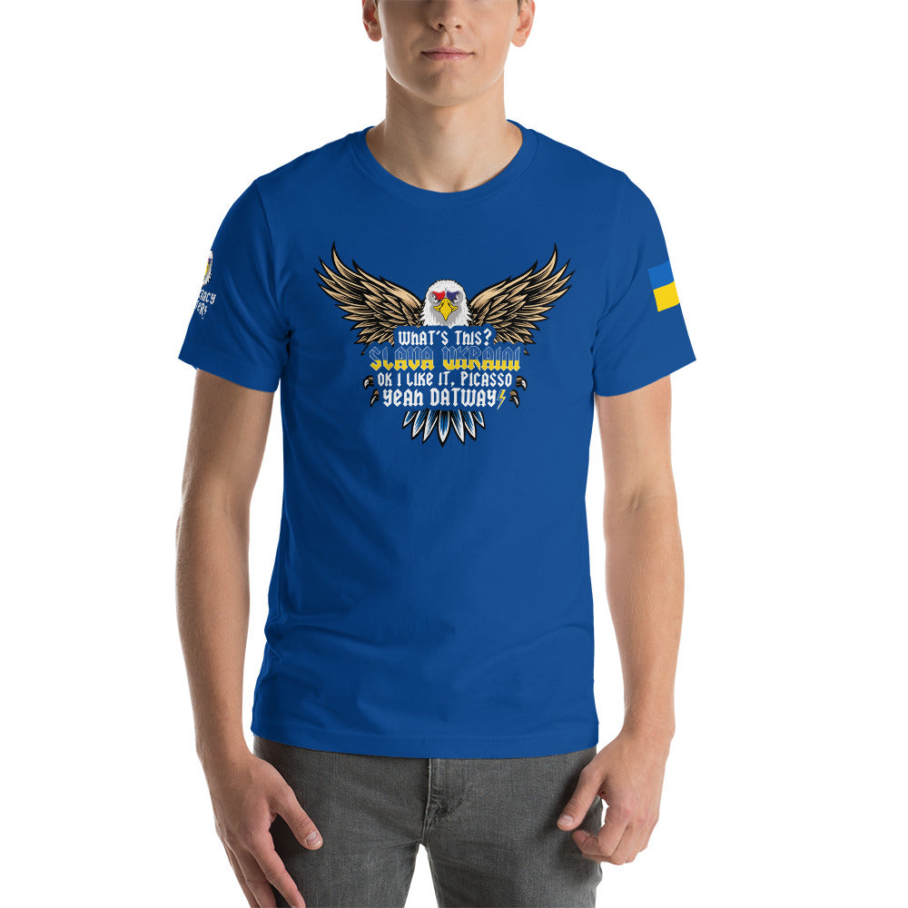 MEN'S DEMOCRACY FIGHTER PICASSO SLAVA UKRAINE TEE | Democracyfighter