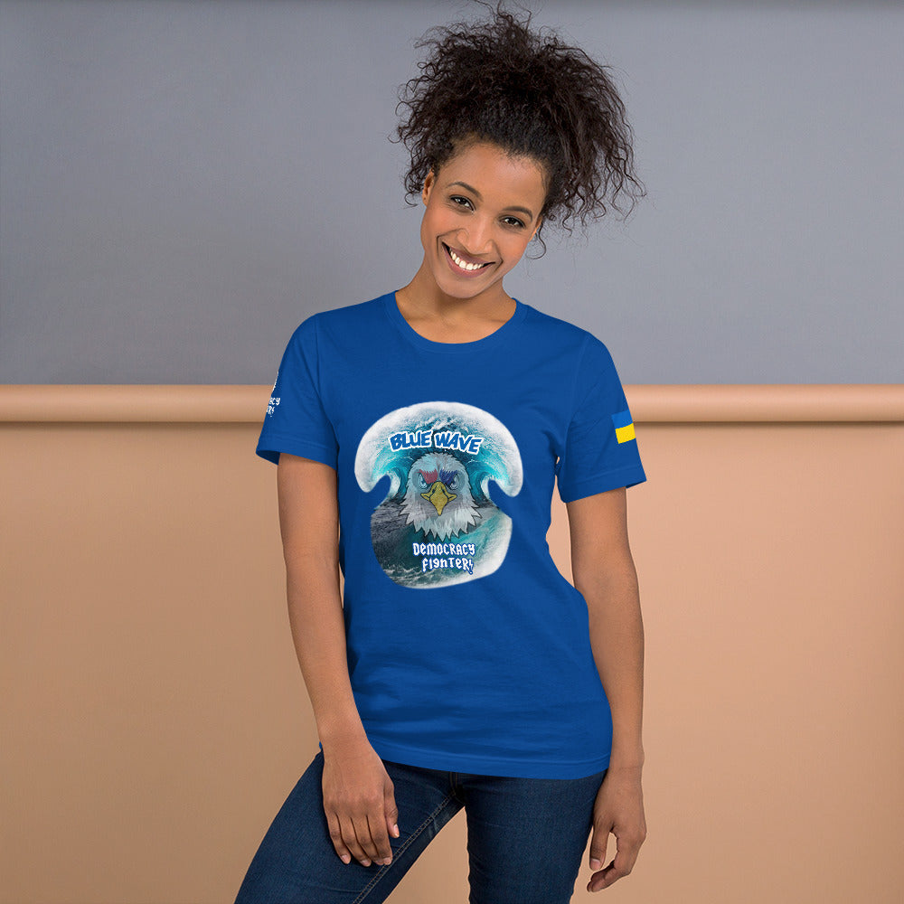 Women's Democracy Fighters Blue Wave Tee | Democracyfighterz