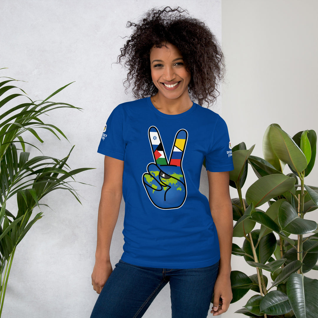 Women's World For Peace Tee | america, cross, gaza, hamas, israel, live, palestine, peace, red, war | Democracyfighterz