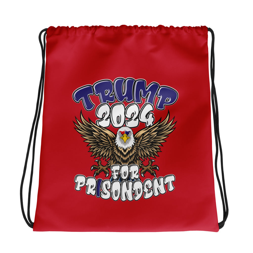Trump 2024 For Prisodent Drawstring Bag | Democracyfighter