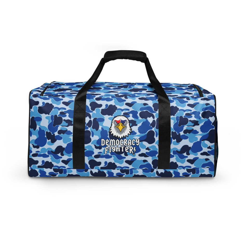 Democracy Fighter Blue Camo Duffle/Gym Bag | Democracyfighter