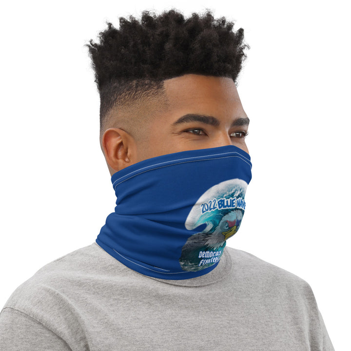Democracy Eagle Blue Wave Neck Gaiter | Democracyfighter