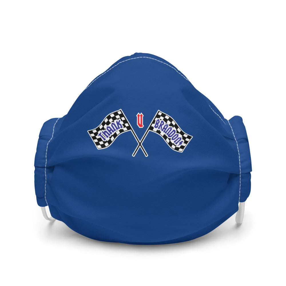 Checkered Flag Thank You Brandon Face Mask | Democracyfighter