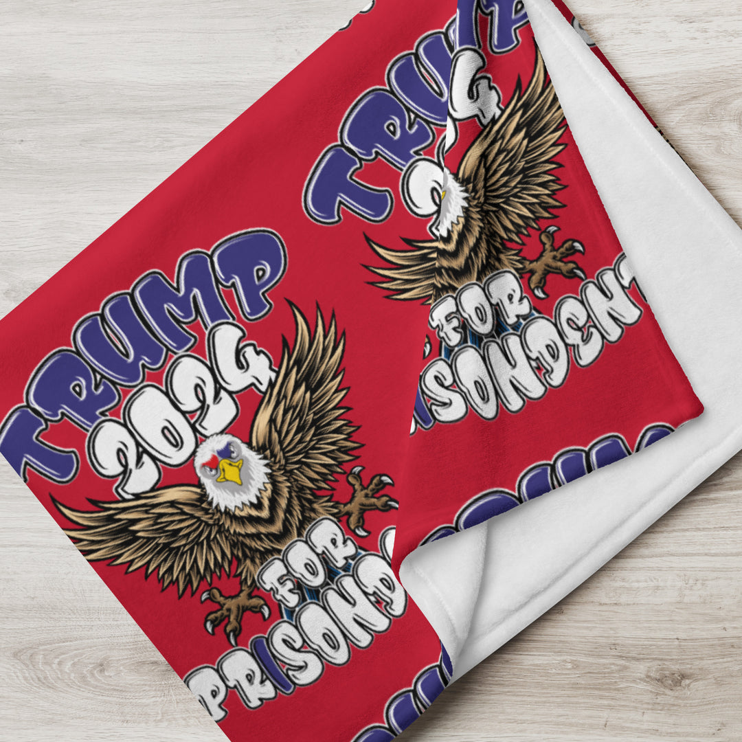 Trump 2024 For Prisodent Throw Blanket | Democracyfighter