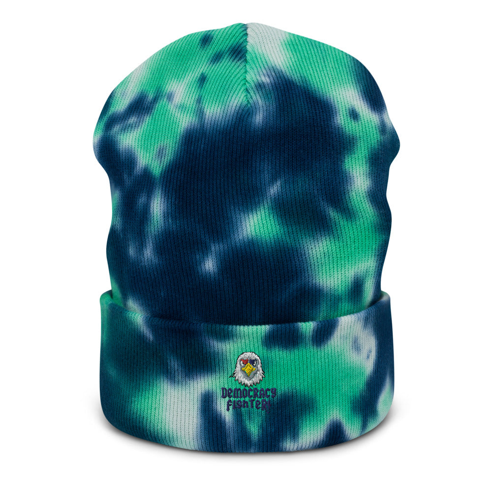 Democracy Fighter Ocean Blue Tie-Dye Beanie | Democracyfighter