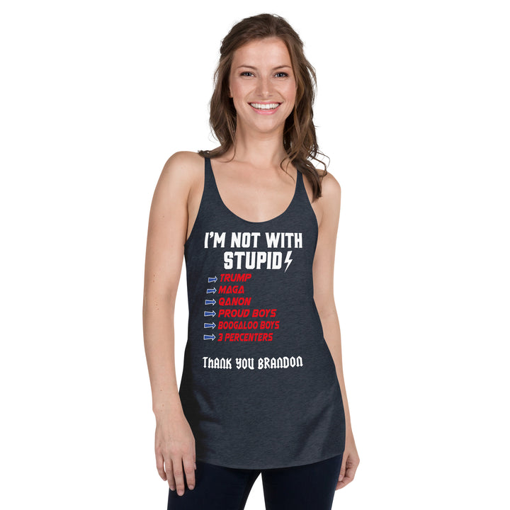 Women's I'm Not with Stupid Tank Top | Democracyfighter