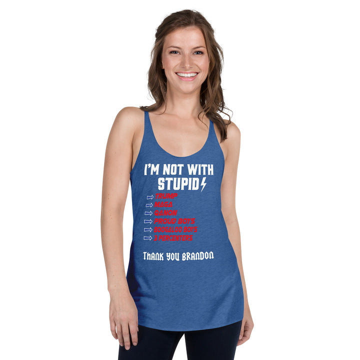 Women's I'm Not with Stupid Tank Top | Democracyfighter